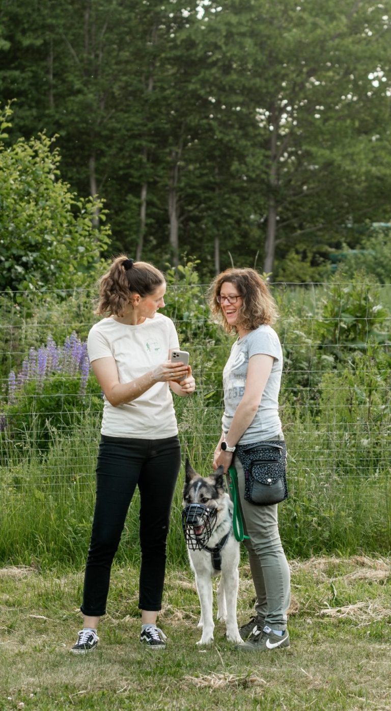 Marina Gabe mit einem Hund-Mensch-Team im Einzeltraining